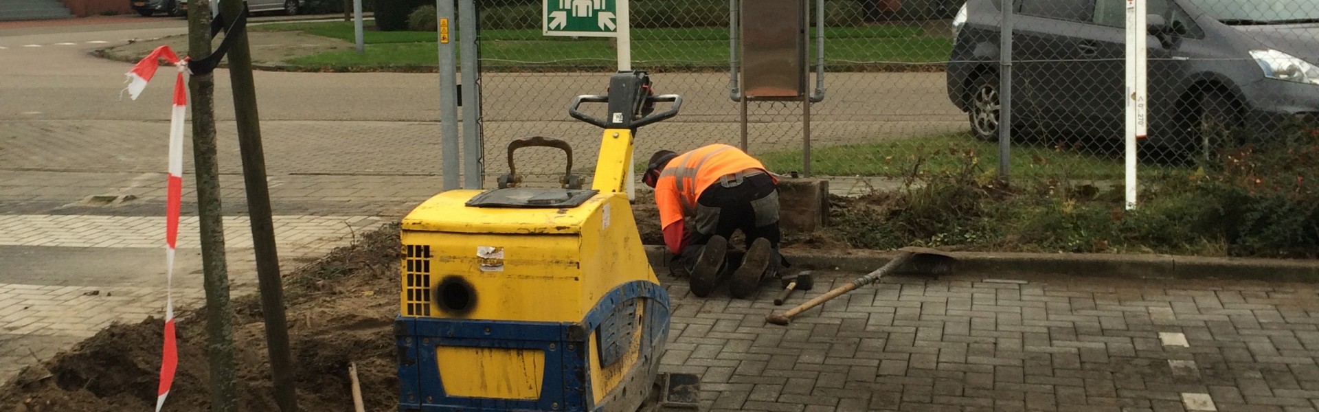 Herstraten parkeerterrein Ovenbouw Velsen